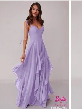 Lilac A-Line Bow Chiffon Dress Lilac
Barbie™  AZAZIE 
sz 22